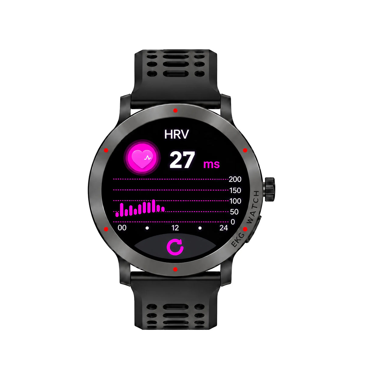 Smart Pro Vital toont de hartslagvariatie met een waarde van 27