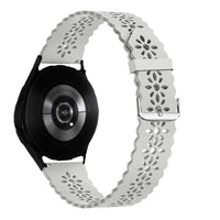 Horlogeband Flowers 2 - Siliconen - Gesp - Universeel - Smartwatchmagazijn
