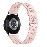 Horlogeband Flowers 2 - Siliconen - Gesp - Universeel - Smartwatchmagazijn