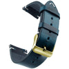 Blauw Leer - Gouden Gesp