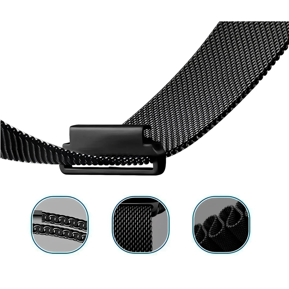 Horlogeband - Milanese - Magnetisch - Universeel - Smartwatchmagazijn