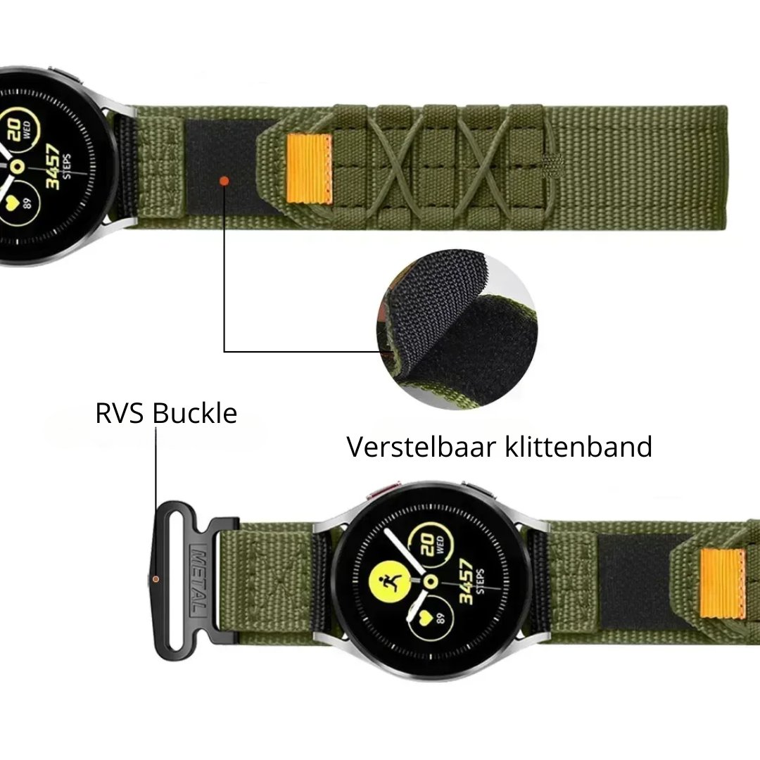 Horlogeband - Nylon - Klittenband - Universeel - Smartwatchmagazijn