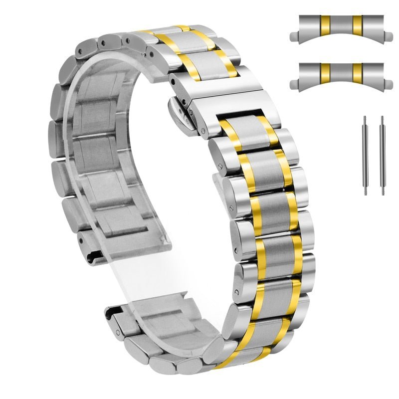 Horlogeband - RVS schakels - Vlinder - Smart Pro Endurance - Smartwatchmagazijn