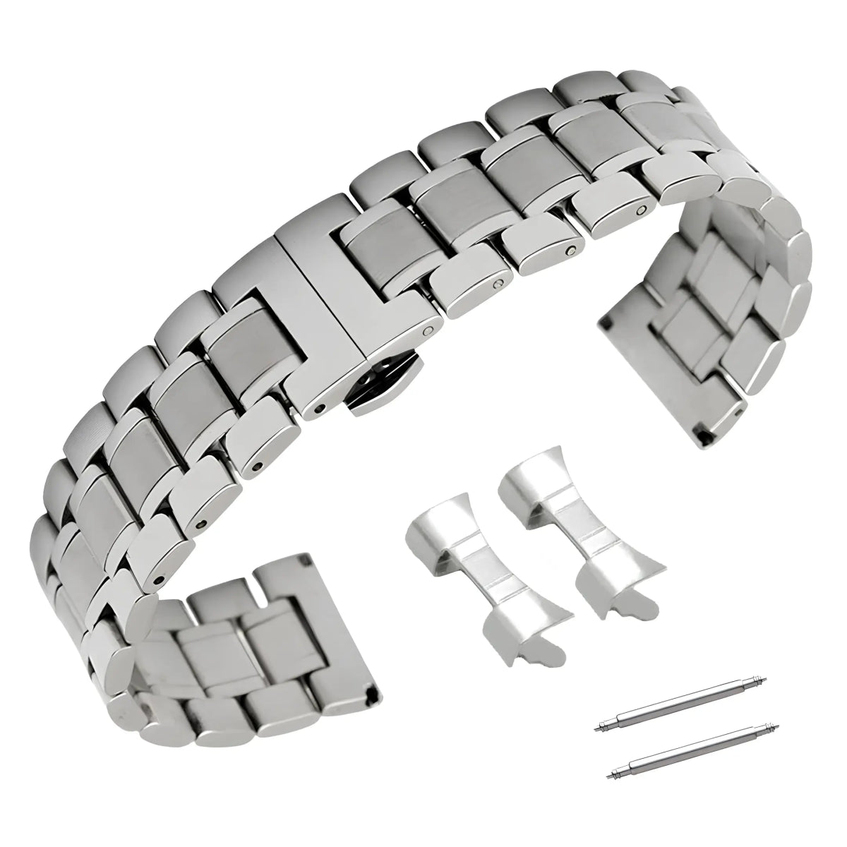 Horlogeband - RVS schakels - Vlinder - Universeel - Smartwatchmagazijn