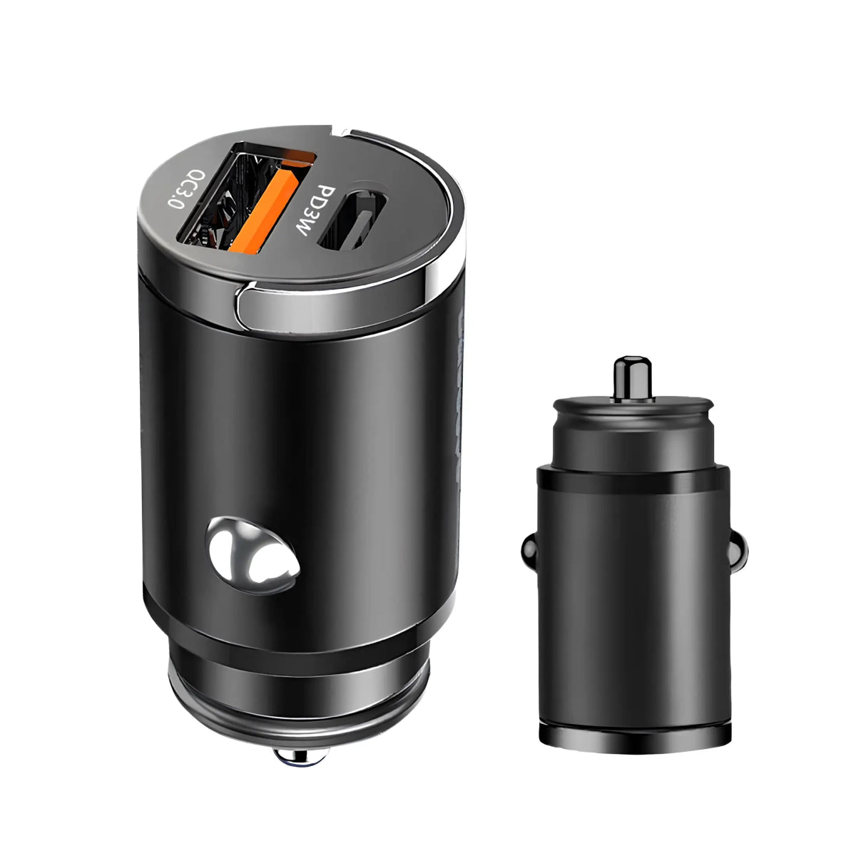 USB Auto Oplader 2 Poorts - USB A+C + Quick Charge 3.0 - Smartwatchmagazijn